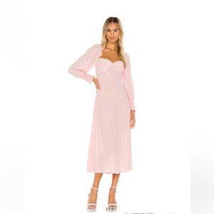 Faithful the Brand Pink floral midi dress